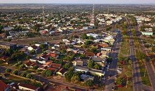 Cidade de Jardim, no interior de Mato Grosso do Sul, vista de cima (Foto: Divulgação)