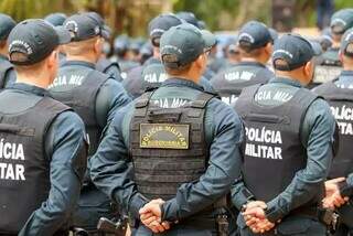 Policiais militares de Mato Grosso do Sul, grupo que terá vagas extras (Foto: Arquivo/Henrique Kawaminami)