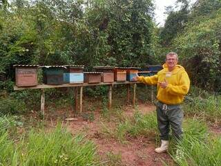 Lupércio Braga Landim Júnior tem apiário no interior do Estado. (Foto: Arquivo pessoal)