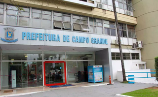 Prefeitura de Campo Grande, na Avenida Afonso Pena, no Centro. (Foto: Juliano Almeida)