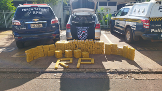 Tabletes de maconha apreendidos em residência somaram 271 quilos. (Foto: Adilson Domingos)