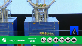 Concurso 2.680 da Mega-Sena tem 3, 11, 42, 45, 46 e 57 entre as dezenas sorteadas. (Foto: Reprodução/YouTube)