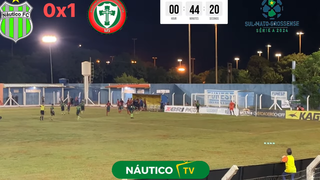 Jogadores em campo no Estádio Jacques da Luz, em Campo Grande. (Foto: Reprodução/YouTube)