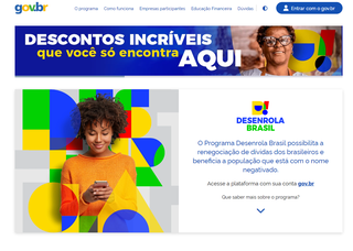 Reprodução da página oficial do Desenrola Brasil na internet (Foto: Reprodução)