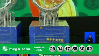 Concurso 2.682 da Mega-Sena sorteia as dezenas 4, 17, 29, 30, 52 e 58 nesta terça (30). (Foto: Reprodução/YouTube)