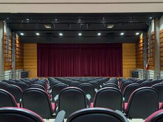 O teatro conta com uma estrutura de 208 lugares e deve ser inaugurado ainda no primeiro semestre de 2024 (Foto: Divulgação/Sesc MS)