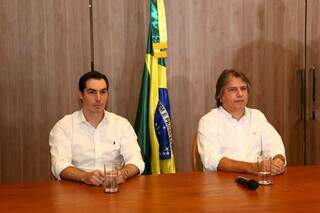 Rodrigo Perez (à esquerda) é nomeado como secretário de Estado de Gestão Estratégica, no lugar de Pedro Arlei Caravina (à direita) (Foto: Arquivo/Paulo Francis)