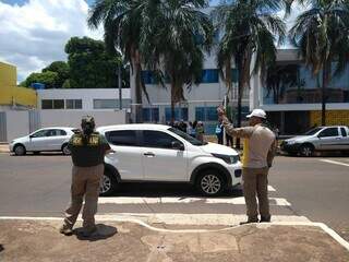 Ações na escola Nova Geração, nesta quinta-feira, em Campo Grande (Foto: Idaicy Solano)