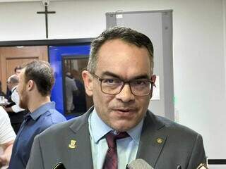 Vereador Sandro Benites no retorno, após mais de 1 ano como titular da Secretaria Municipal de Saúde (Foto: Marcos Maluf)