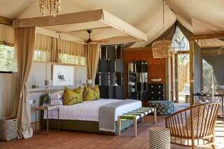 Quarto luxuoso em hotel do grupo africano, com diária de US$ 3.120. (Foto: Divulgação)