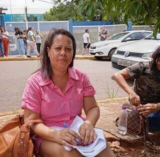 Luiza Regina fez a prova para educação infantil (Foto: Ana Beatriz Rodrigues)