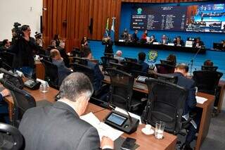 Sessão na Assembleia Legislativa de Mato Grosso do Sul. (Foto: Assessoria)