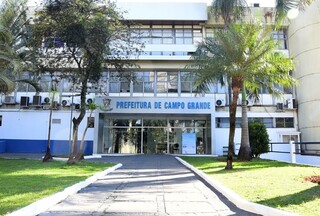 Fachada do prédio da Prefeitura de Campo Grande, localizado na Avenida Afonso Pena (Foto: Divulgação) 