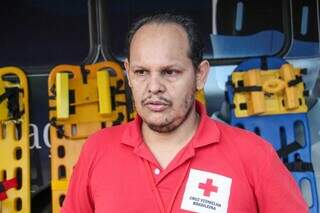 Voluntário desde 2017, Heubert fala sobre ação da Cruz Vermelha. (Foto: Juliano Almeida)