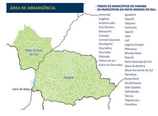 Lista de cidades que fazem parte do programa Itaipu Mais que Energia (Foto: Reprodução)