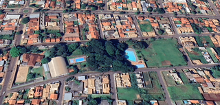 Imagem aérea do Clube Campestre Ypê, no bairro Cruzeiro, onde adolescente estava escondida (Foto: Google Earth)