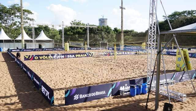 Com quase tudo pronto, evento nacional de v&ocirc;lei de praia &#039;d&aacute; largada&#039; na quarta