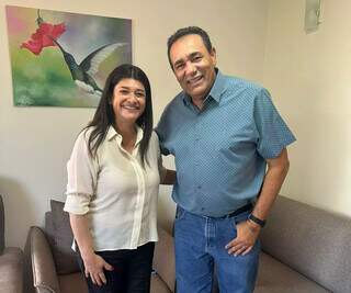 Rose Modesto e o vereador Carlão se reuniram nesta sexta-feira, em Campo Grande. (Foto: Divulgação)