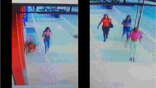 Maysa e outras duas mulheres quando furtaram lojas em Sidrolândia (Foto: Região News)