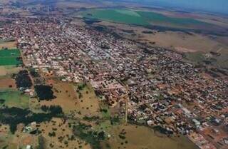 Vista aérea da cidade de Amambai (Foto: Divulgação)