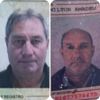 Osmar Henrique, 57 anos, e Afonso Amadeu, 66, vítimas fatais do acidente na MS-276 (Foto: Reprodução/Fátima News)