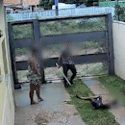 "Vídeo mostra padrasto quebrando cabo de vassoura nas costas de menino"