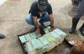 Cocaína apreendida pelas equipes da Polícia Federal (Foto: reprodução) 