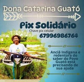 Anúncio do Pix Solidário divulgado nas redes sociais (Foto: Redes sociais)