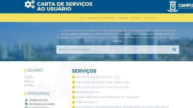 Servi&ccedil;os voltam ao normal em site oficial da prefeitura de Campo Grande