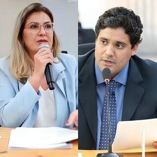 Vereadores Raquel Bryk (PP) e Chicão Vianna (PSD) querem impedir que o Executiva faça empréstimo de R$64 milhões (Foto: divulgação Câmara Municipal de Corumbá)