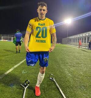 Patrick Pisoni é volante e está na lista da Confederação Brasileira de Futebol para Amputados (Reprodução/Instagram)