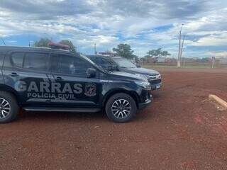 Garras divulgou apenas uma imagem com viaturas na região onde Douglas foi recapturado. (Foto: Divulgação)