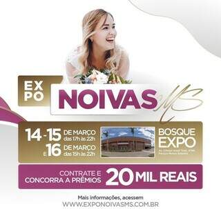 Expo Noivas MS acontece nos dias 14, 15 e 16 de março (Foto: Divulgação)
