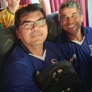 Marcilio e Daniel, dois dos convocados, em viagem para representar MS (Foto: Divulgação)