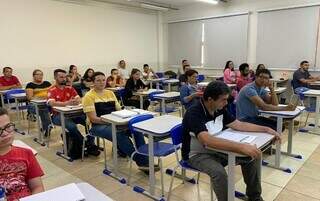 Alunos participando de curso do Programa MS Qualifica (Foto: Dácio Moraes/Funtrab)