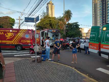 Campo Grande teve 3 acidentes entre ônibus e moto no mesmo dia