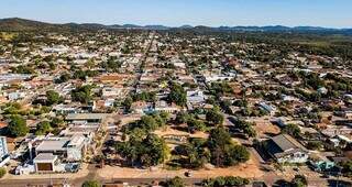 Vista aérea da cidade de Bonito, no interior de Mato Grosso do Sul (Foto: Divulgação/Arquivo)
