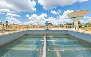 Estação de tratamento de água da concessionária Águas Guariroba (Foto: Divulgação/Águas Guariroba)