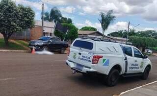 Polícia Científica está no local para investigar o incidente (Foto: Sidney Assis)