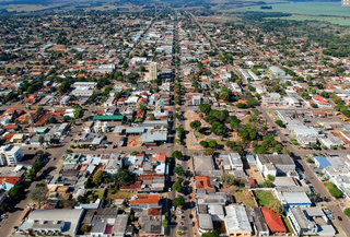 Município de Amambai visto do alto (Foto: reprodução) 