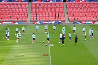 Treino da Seleção Brasileira Masculina em Wembley nesta sexta (Foto: Rafael Ribeiro/CBF)