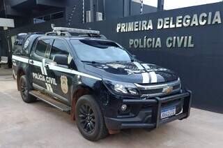 Viatura na 1ª Delegacia da Polícia Civil (Foto: Divulgação)