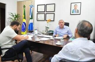 Rocha, Mattogrosso e Viégas definiram esta manhã dinâmica para liberar emendas parlamentares (Foto: Max Arante)