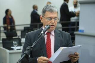 Vereador Professor João Rocha (PP) durante sessão ordinária da Câmara Municipal de Campo Grande (Foto: Divulgação)