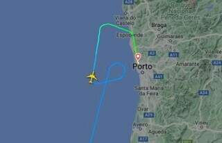 Avião faz pouso de emergência em Portugal (Foto: Reprodução / Flight Radar)