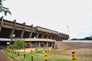 Rampa de acesso do estádio Morenão, principal estádio de MS (Foto: Paulo Francis)