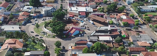 Cidade de Anaurilândia, município com pouco mais de 9 mil habitantes, vista do alto (Foto: reprodução)