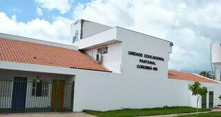 Fachada da Unei localizada no Bairro Maria Leite, em Corumbá (Foto: Anderson Gallo | Diário Corumbaense)