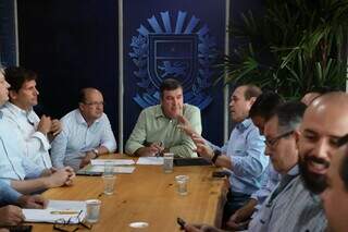 Governador desde cedo participa de reuniões com setores do agro na Expogrande (Foto: Ass. Governo/ Alvaro Rezende)