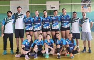 Seleção de voleibol de MS posa em foto oficial (Foto: Divulgação)